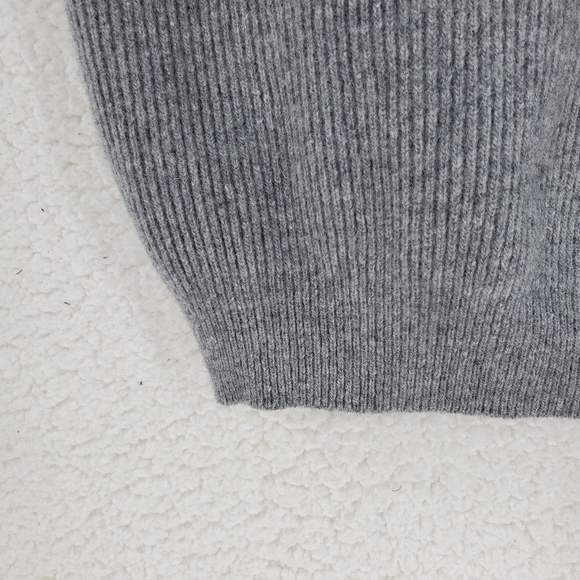 Vtg 90s Y2K Preppy Dad Sweater Vest Pullover Gray V-Neck Mens 40 Super Angoora - Picture 8 of 9